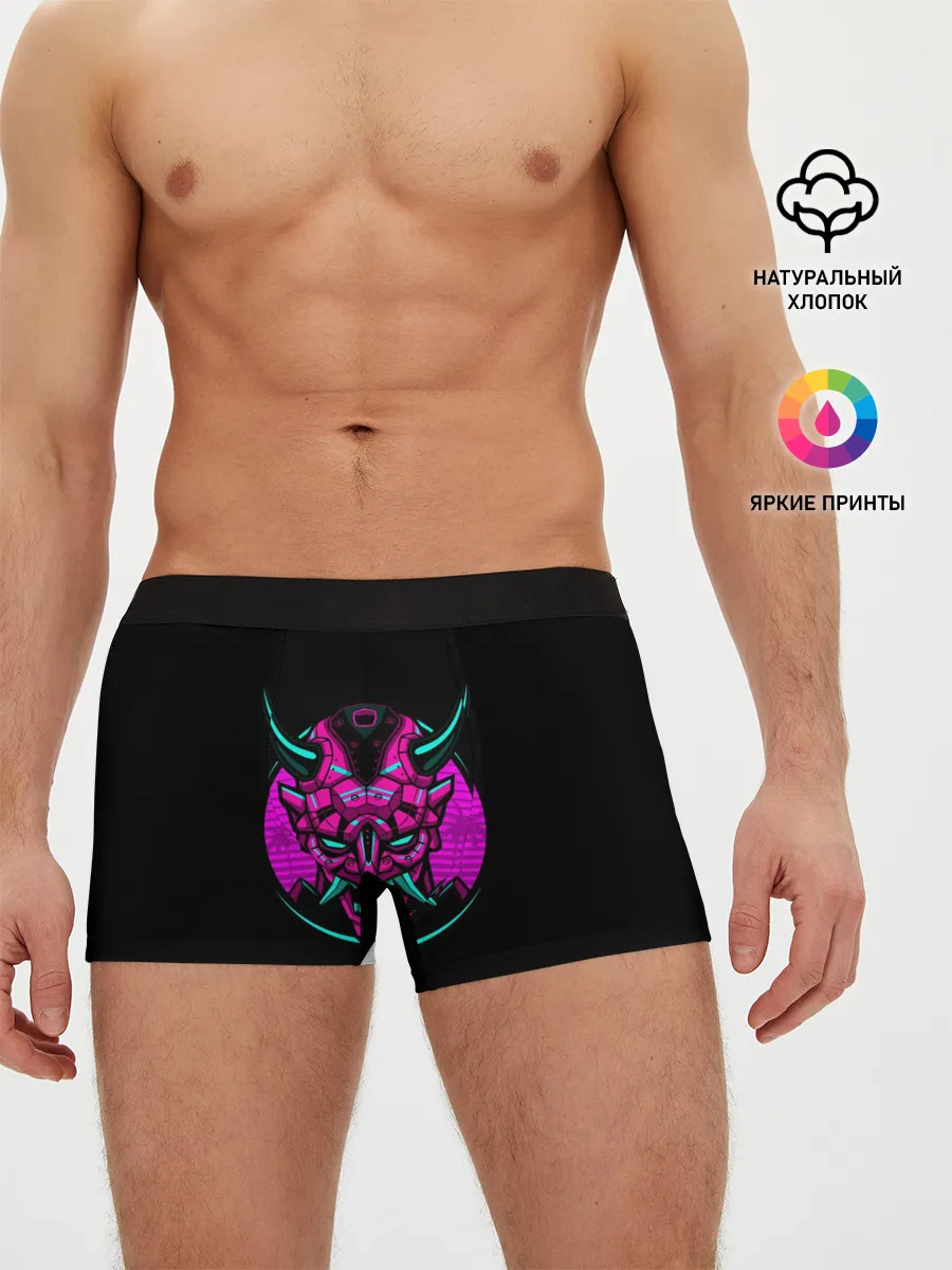 Мужские трусы боксеры / Samurai Retro Neon