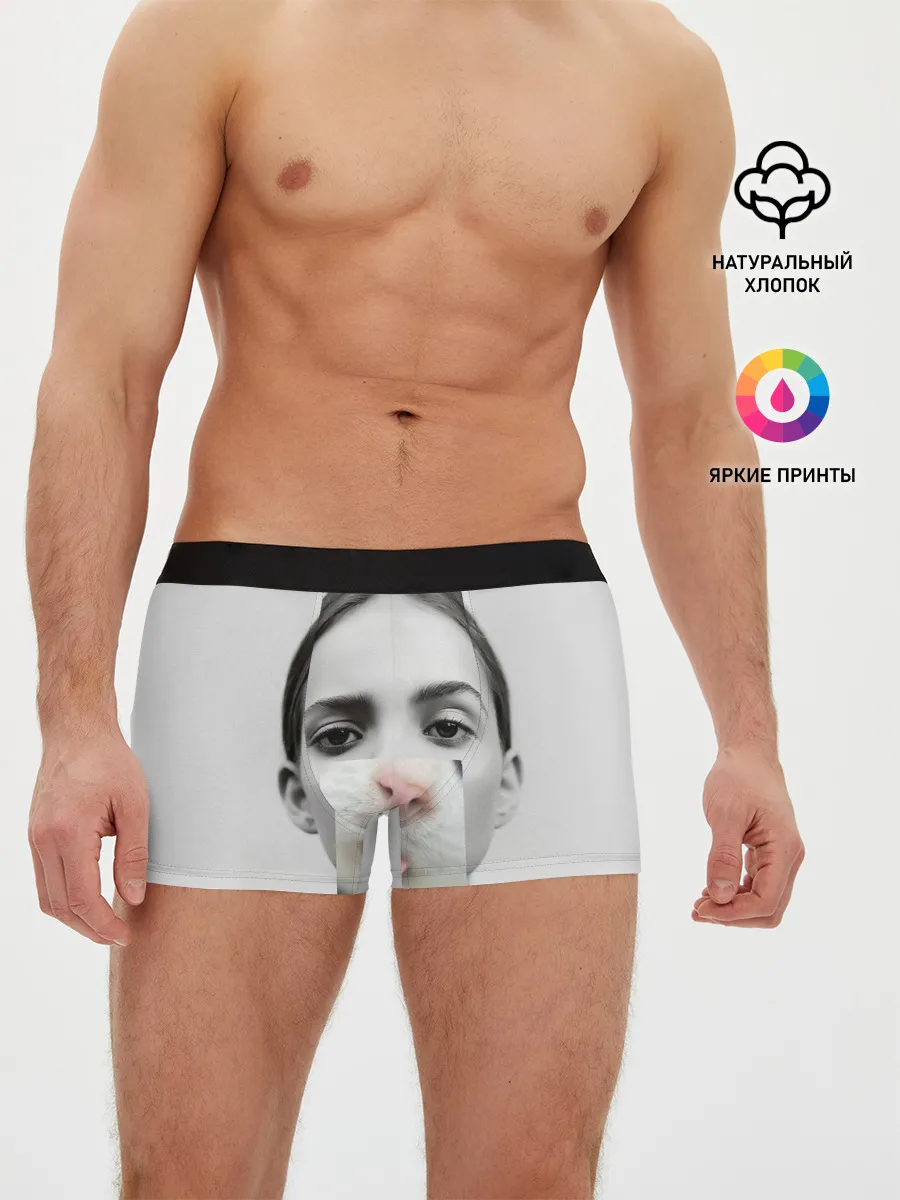 Мужские трусы боксеры / kitty face