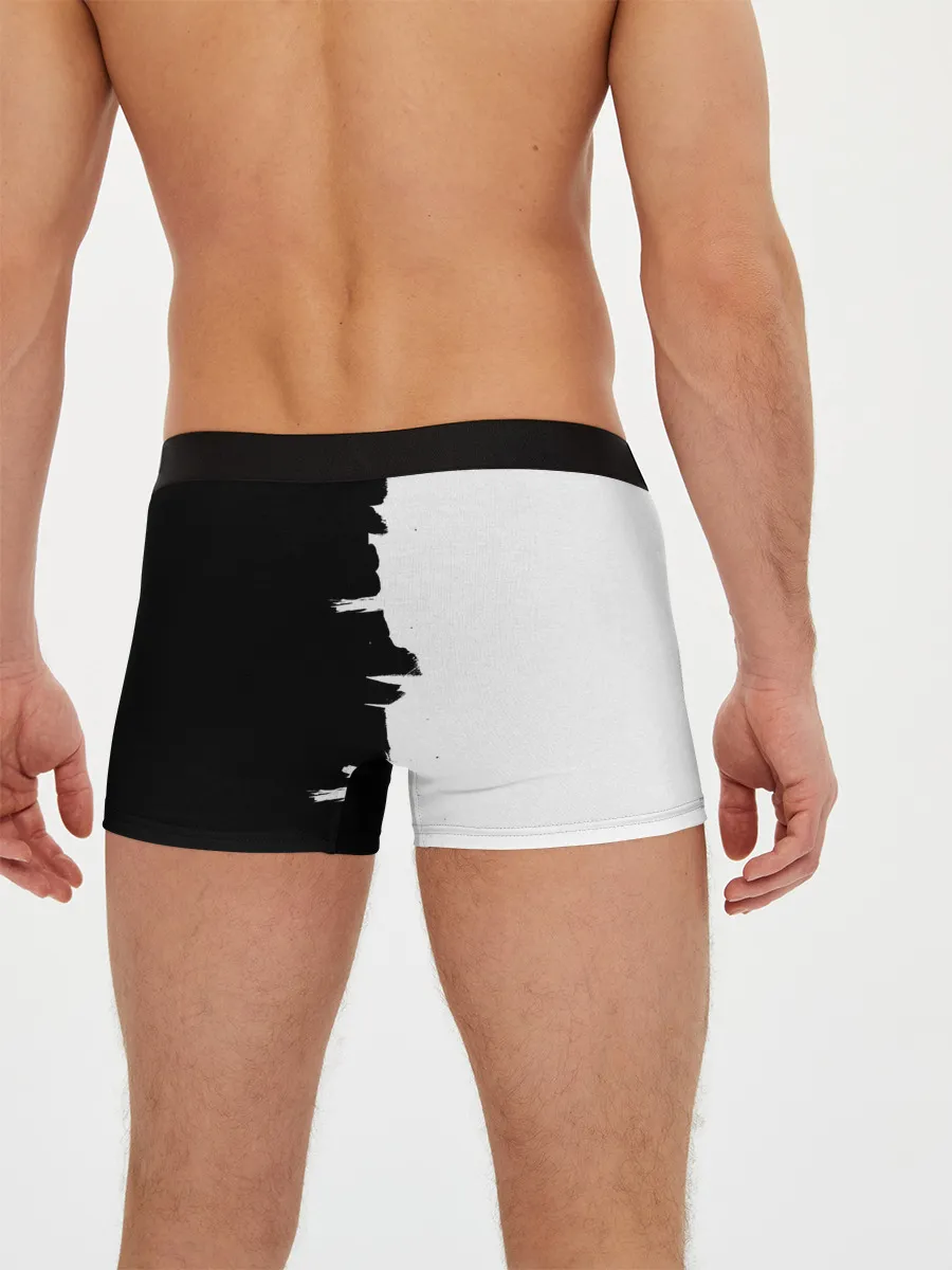 Мужские трусы боксеры / Черным по белому