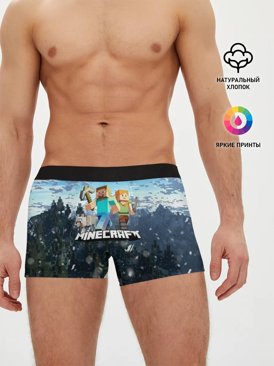Мужские трусы боксеры / Minecraft / Майнкрафт