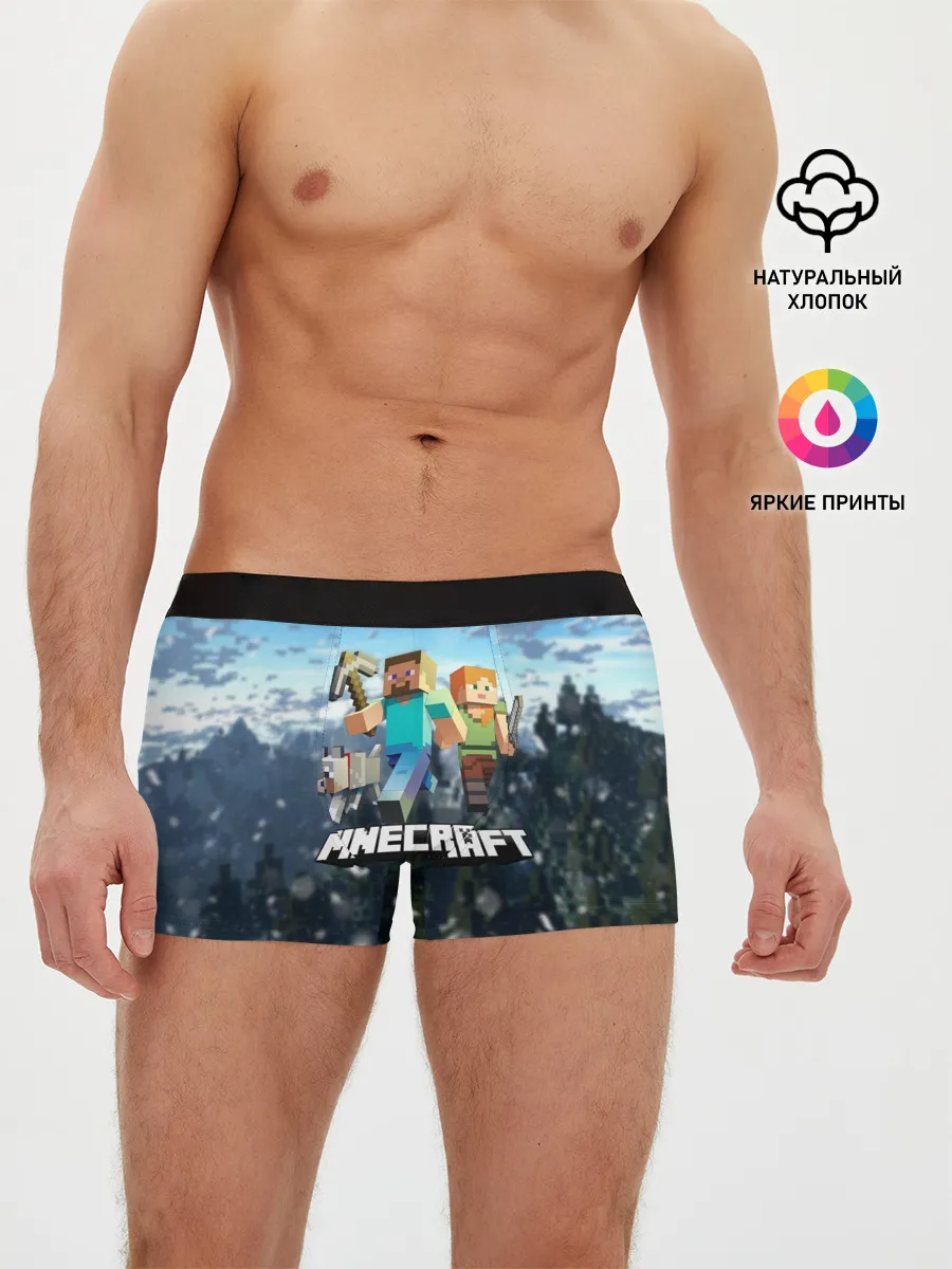 Мужские трусы боксеры / Minecraft / Майнкрафт