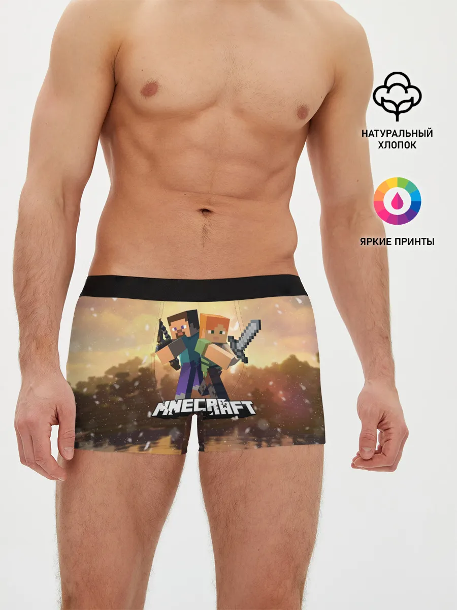 Мужские трусы боксеры / Minecraft / Майнкрафт