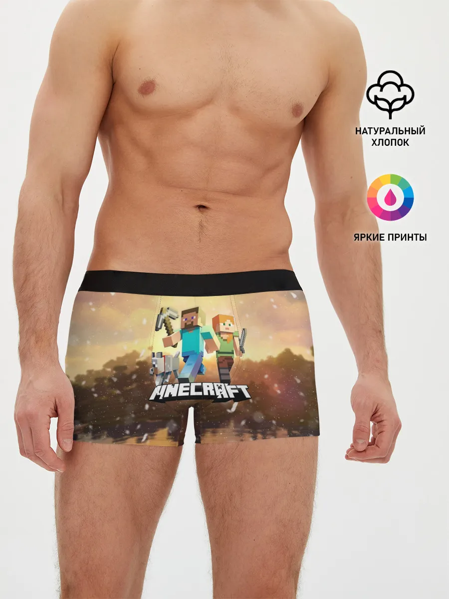 Мужские трусы боксеры / Minecraft / Майнкрафт