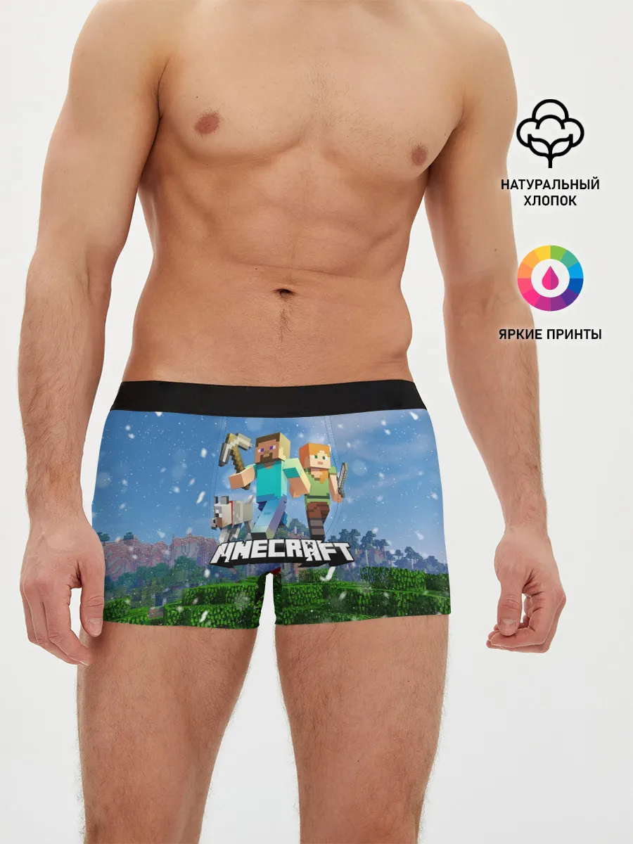 Мужские трусы боксеры / Minecraft / Майнкрафт