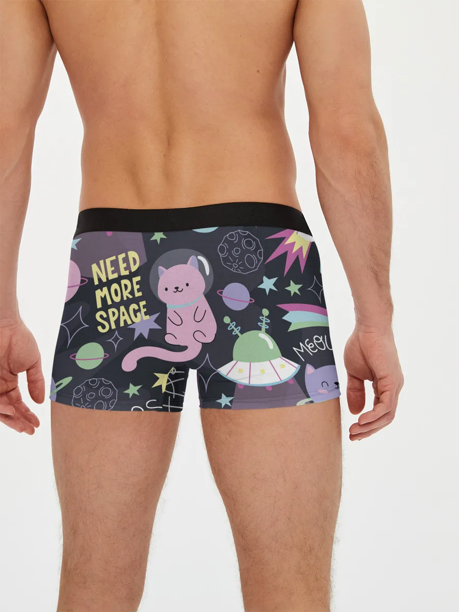 Мужские трусы боксеры / Космический кот