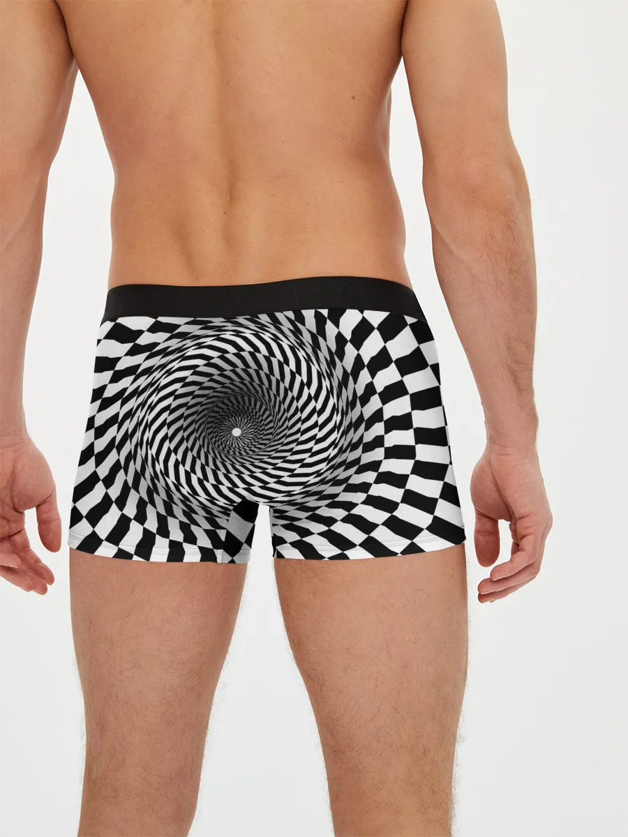 Мужские трусы боксеры / Оптические квадраты