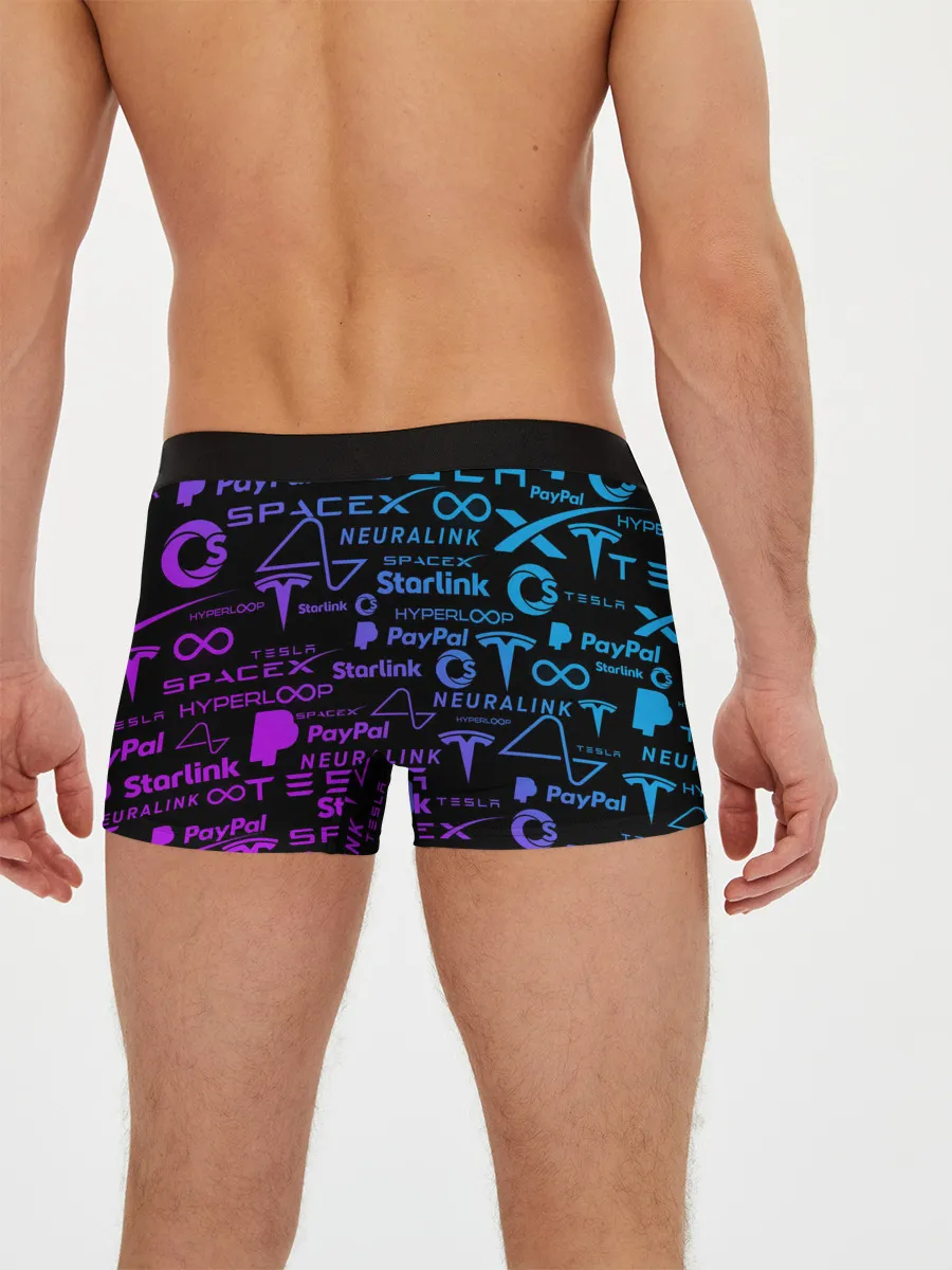 Мужские трусы боксеры / ЛОГОТИПЫ ПРОЕКТОВ ИЛОНА МАСКА.