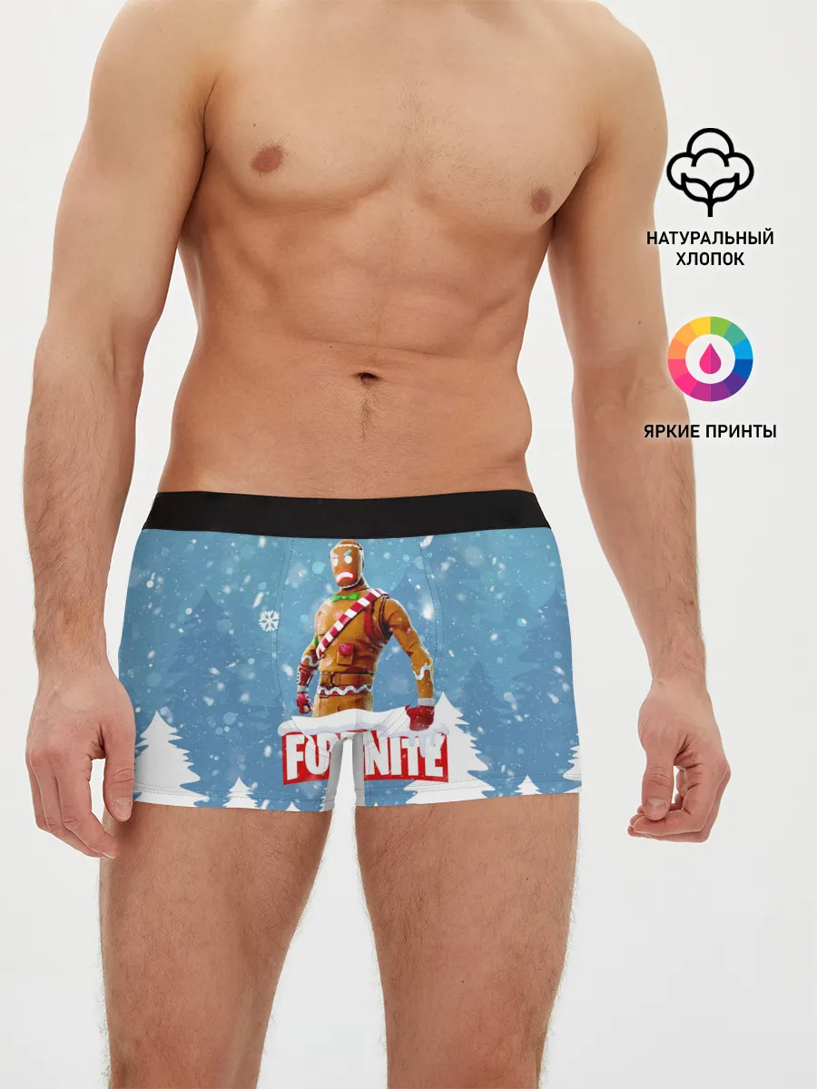 Мужские трусы боксеры / Новогодний Fortnite