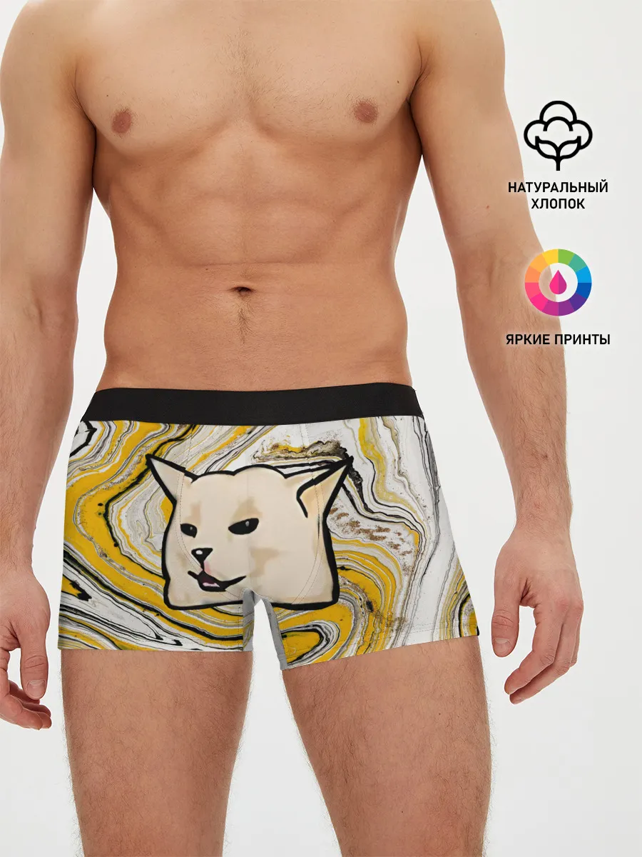 Мужские трусы боксеры / woman yelling at cat