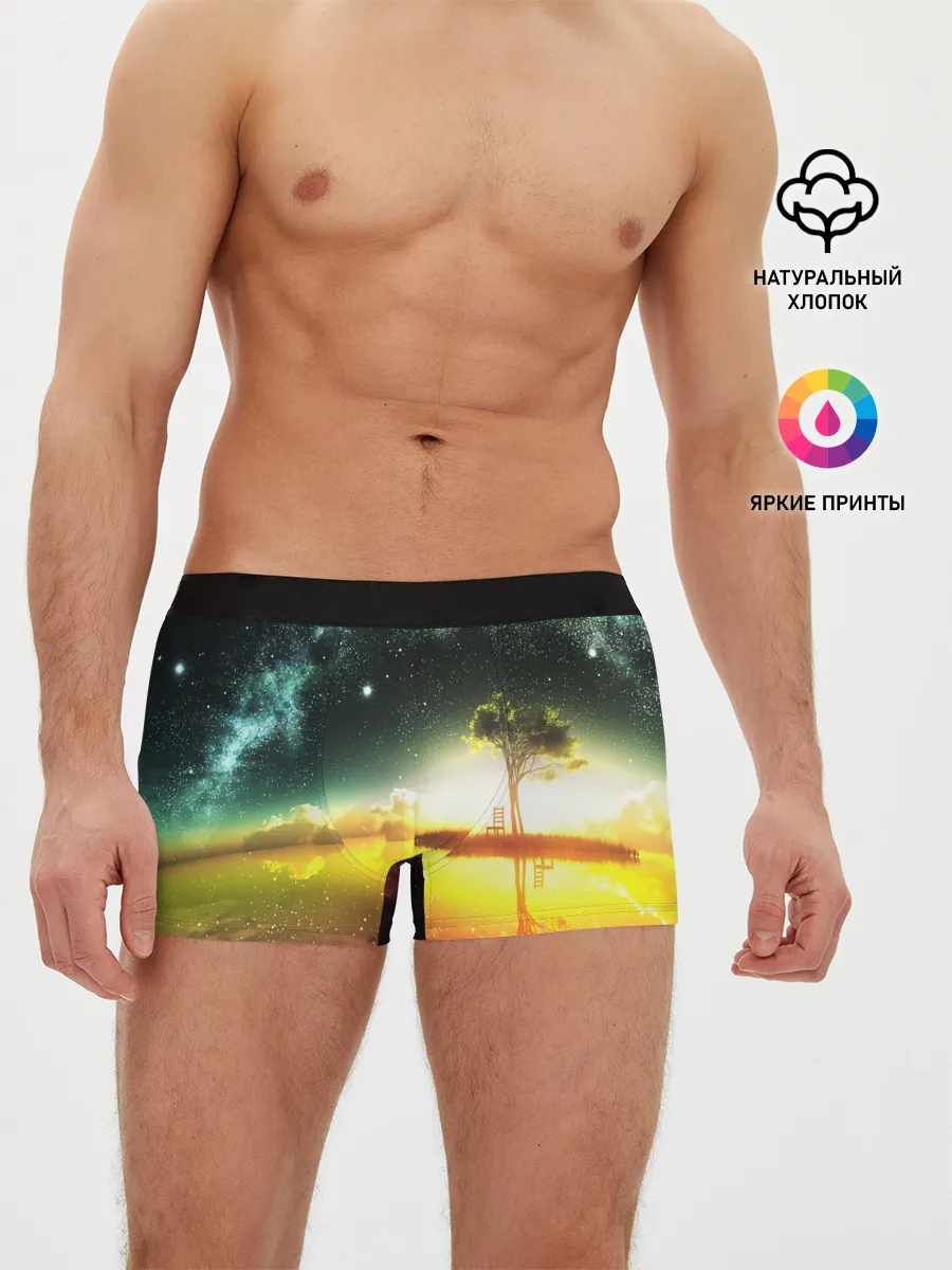 Мужские трусы боксеры / Закат со звездами