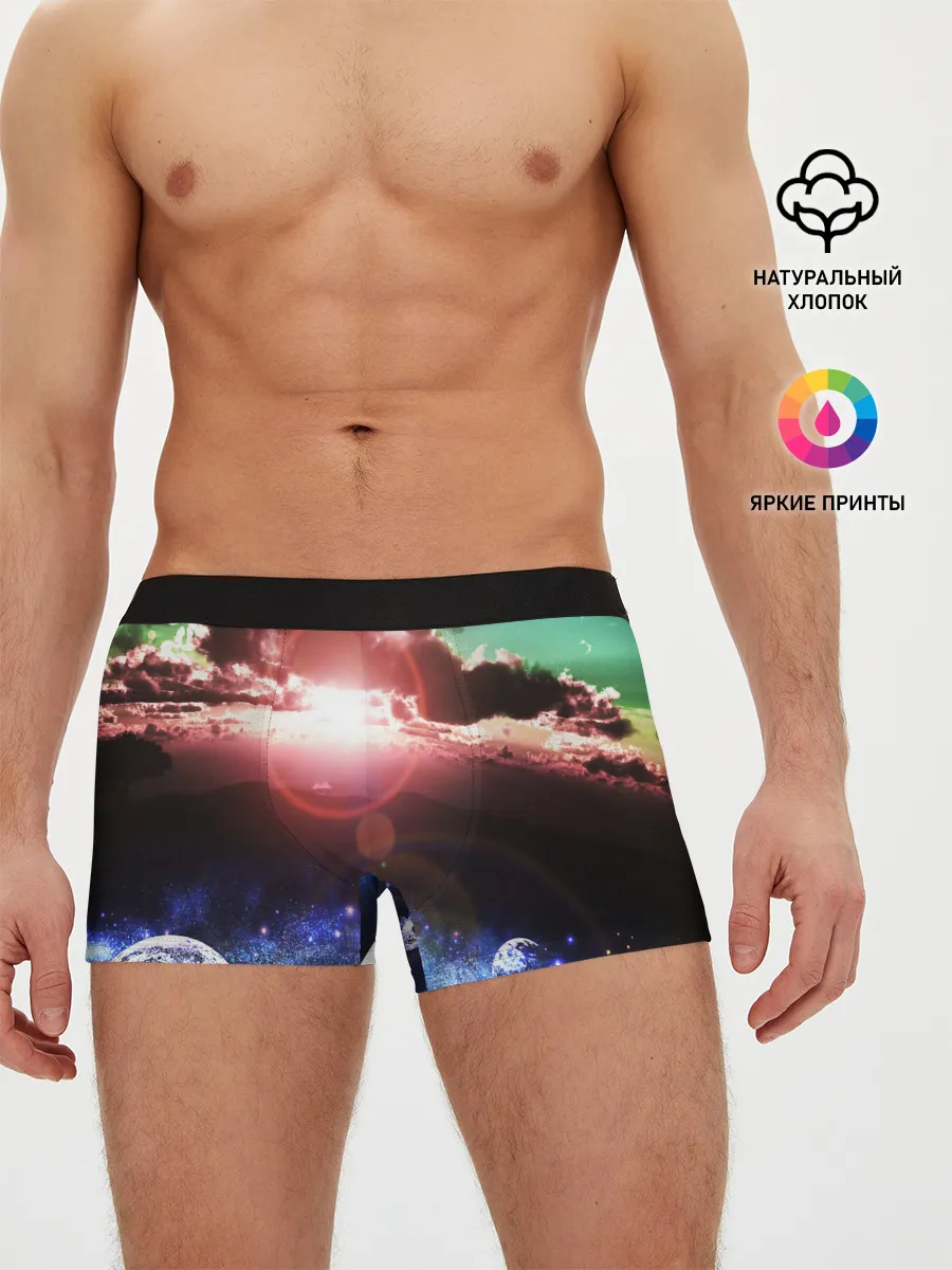 Мужские трусы боксеры / ЗАКАТ НОЧНОЙ