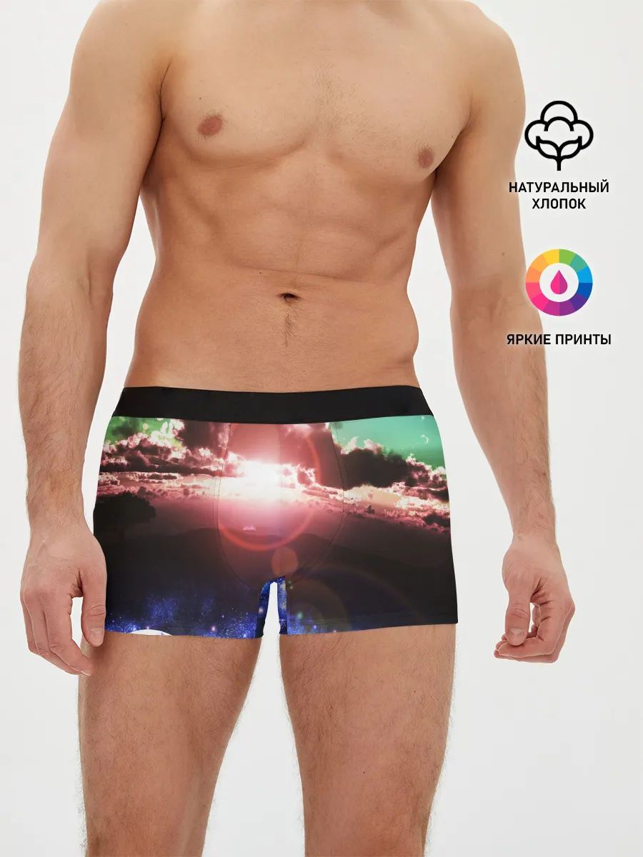 Мужские трусы боксеры / ЗАКАТ НОЧНОЙ