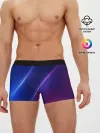 Мужские трусы боксеры / фиолетово 3d волны 2020
