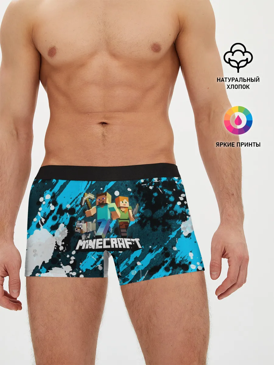 Мужские трусы боксеры / Minecraft / Майнкрафт