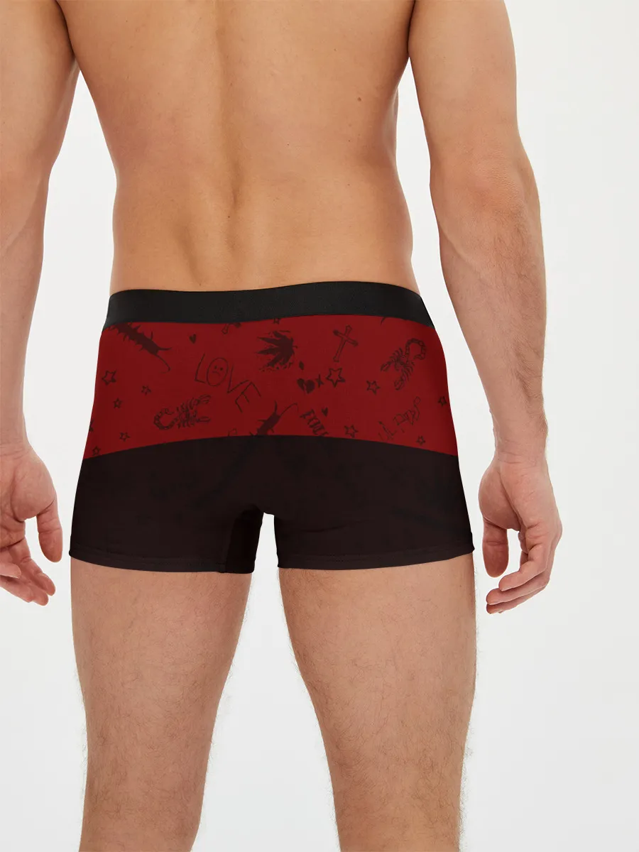 Мужские трусы боксеры / LIL PEEP / ЛИЛ ПИП