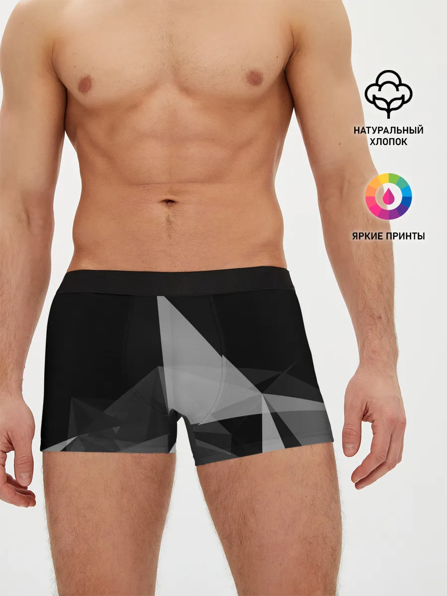 Мужские трусы боксеры / Camo - Black & White