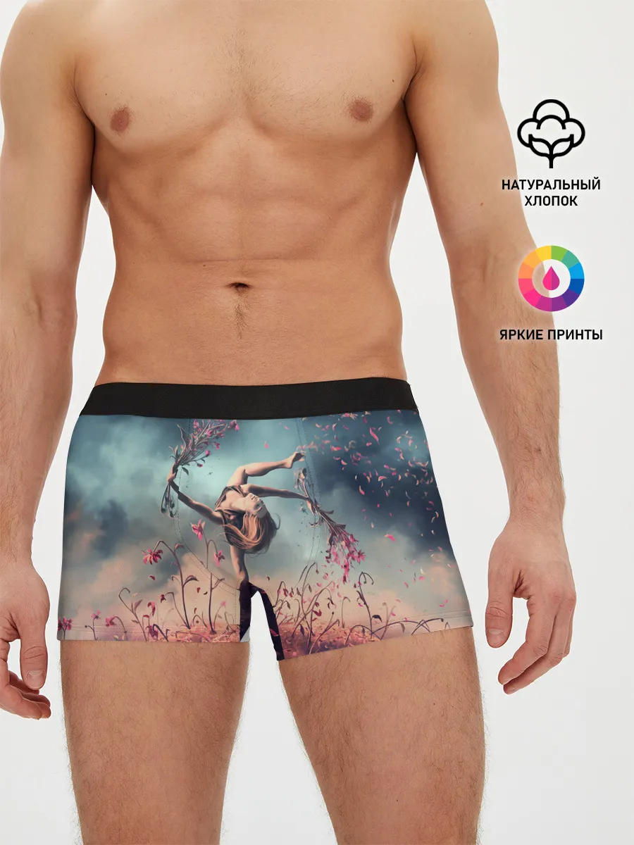 Мужские трусы боксеры / Танцующая с цветами ведьма