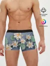 Мужские трусы боксеры / 3D стеклянные цветы