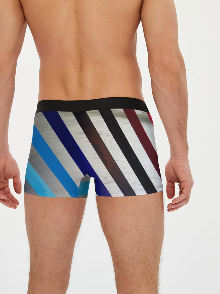 Мужские трусы боксеры / Косые линии полосы крупные
