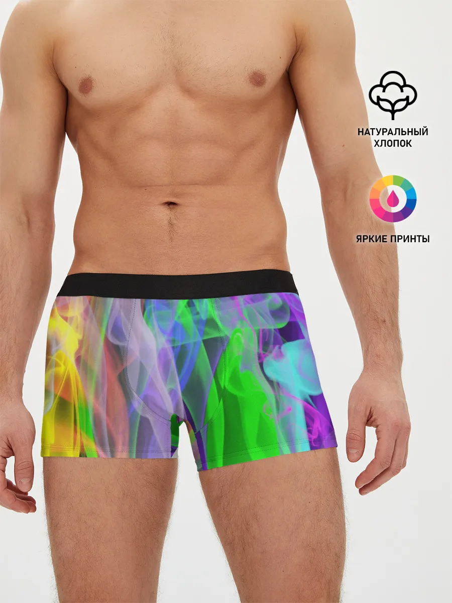 Мужские трусы боксеры / ДЫМ ЦВЕТНОЙ / ОГОНЬ