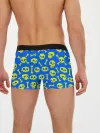 Мужские трусы боксеры / Веселый Монки. Синий фон череп и кости