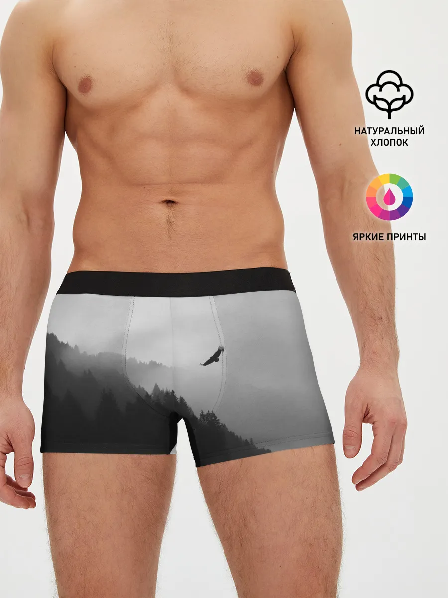Мужские трусы боксеры / ОРЁЛ НАД ЛЕСОМ