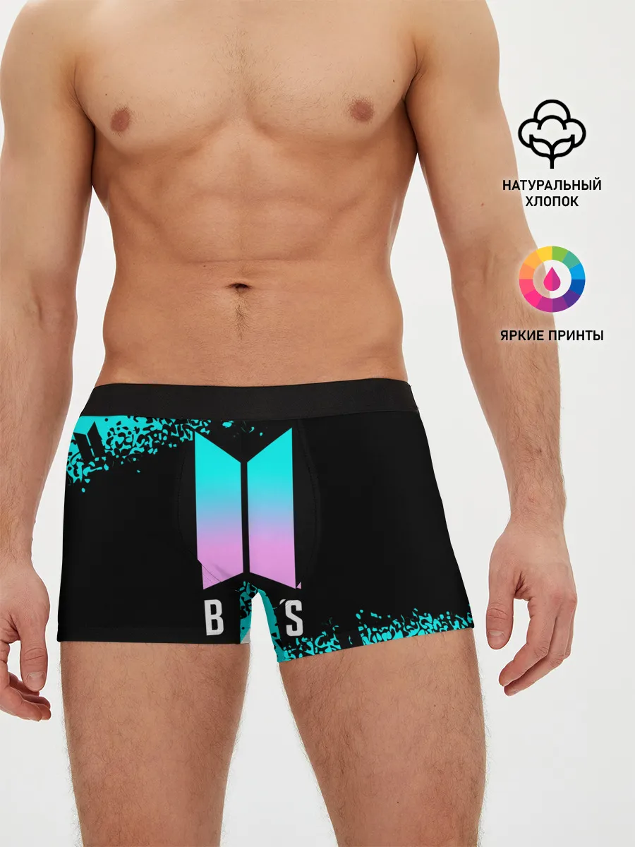 Мужские трусы боксеры / BTS / БТС