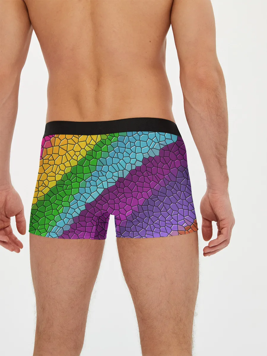 Мужские трусы боксеры / Яркая мозаика