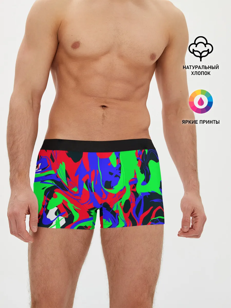 Мужские трусы боксеры / Абстрактные краски