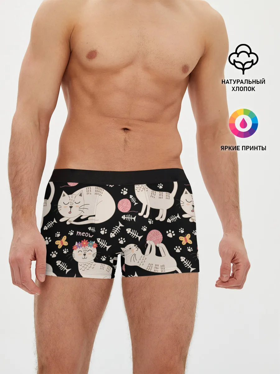 Мужские трусы боксеры / Милые кошечки
