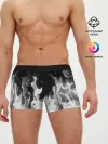 Мужские трусы боксеры / ЧЕРНО БЕЛЫЙ ОГОНЬ