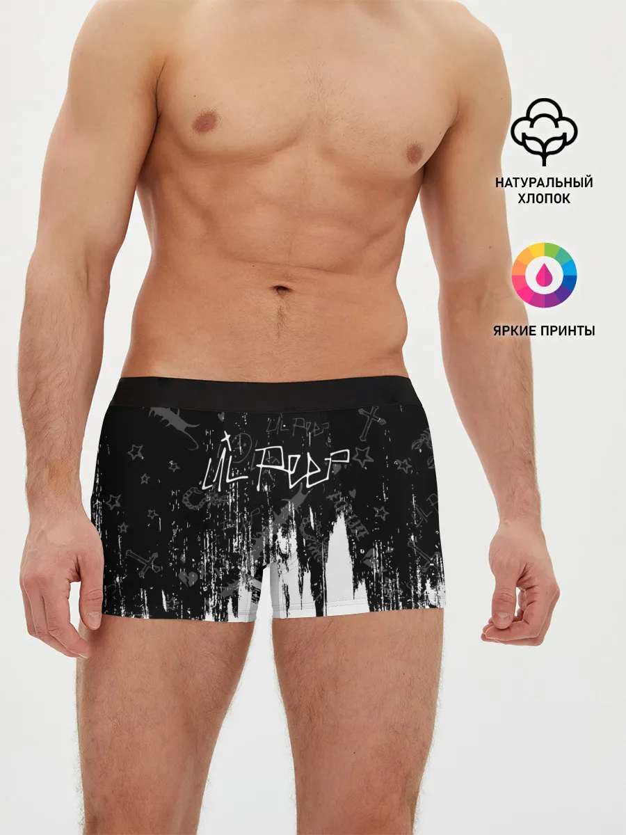 Мужские трусы боксеры / LIL PEEP / ЛИЛ ПИП