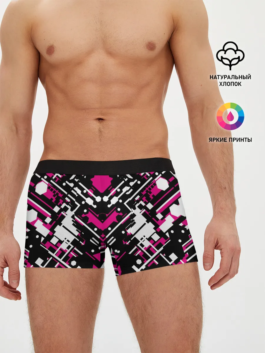 Мужские трусы боксеры / КИБЕРПАНК,ФАНТАСТИКА,КРАСНЫЙ