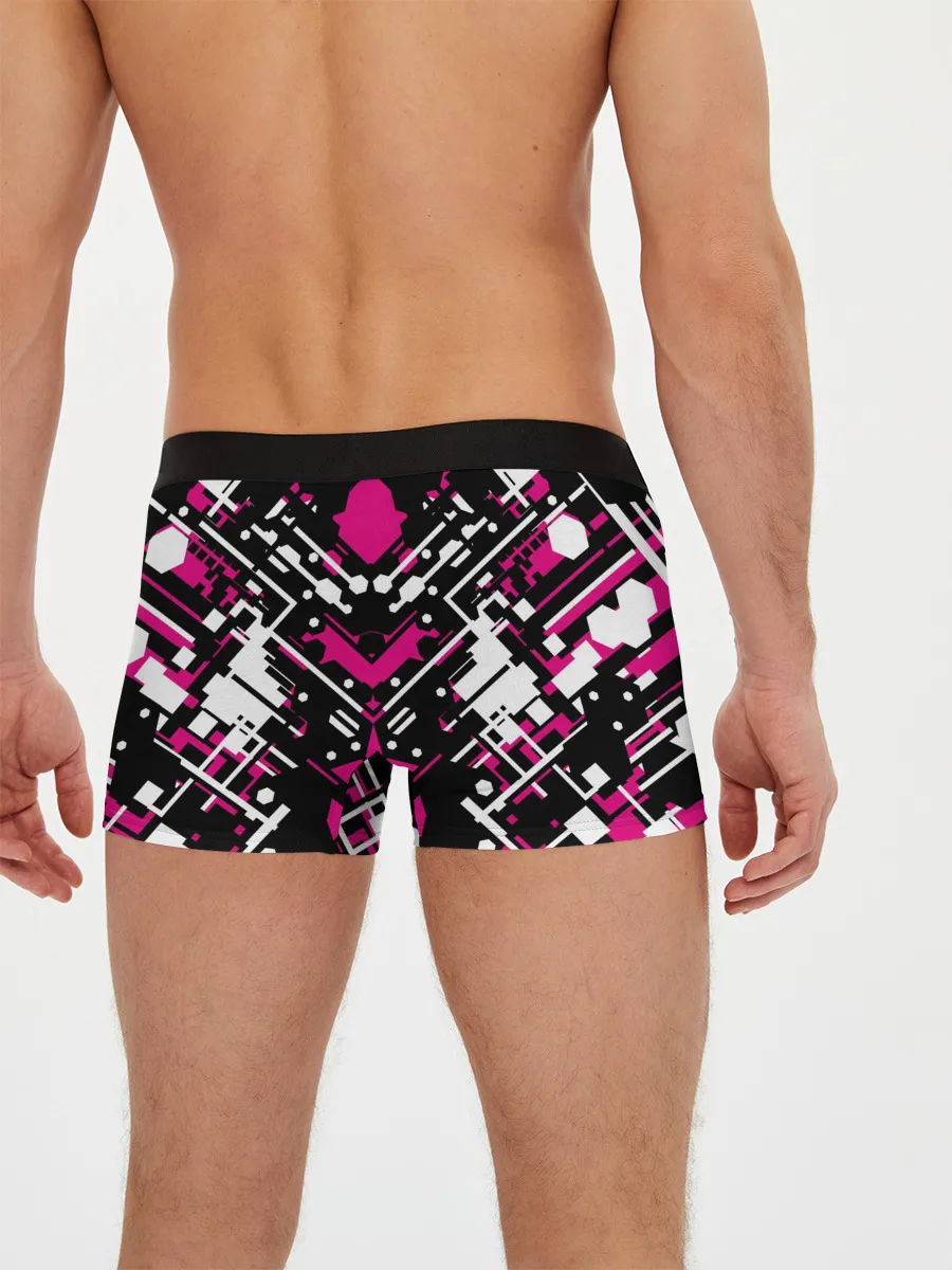 Мужские трусы боксеры / КИБЕРПАНК,ФАНТАСТИКА,КРАСНЫЙ