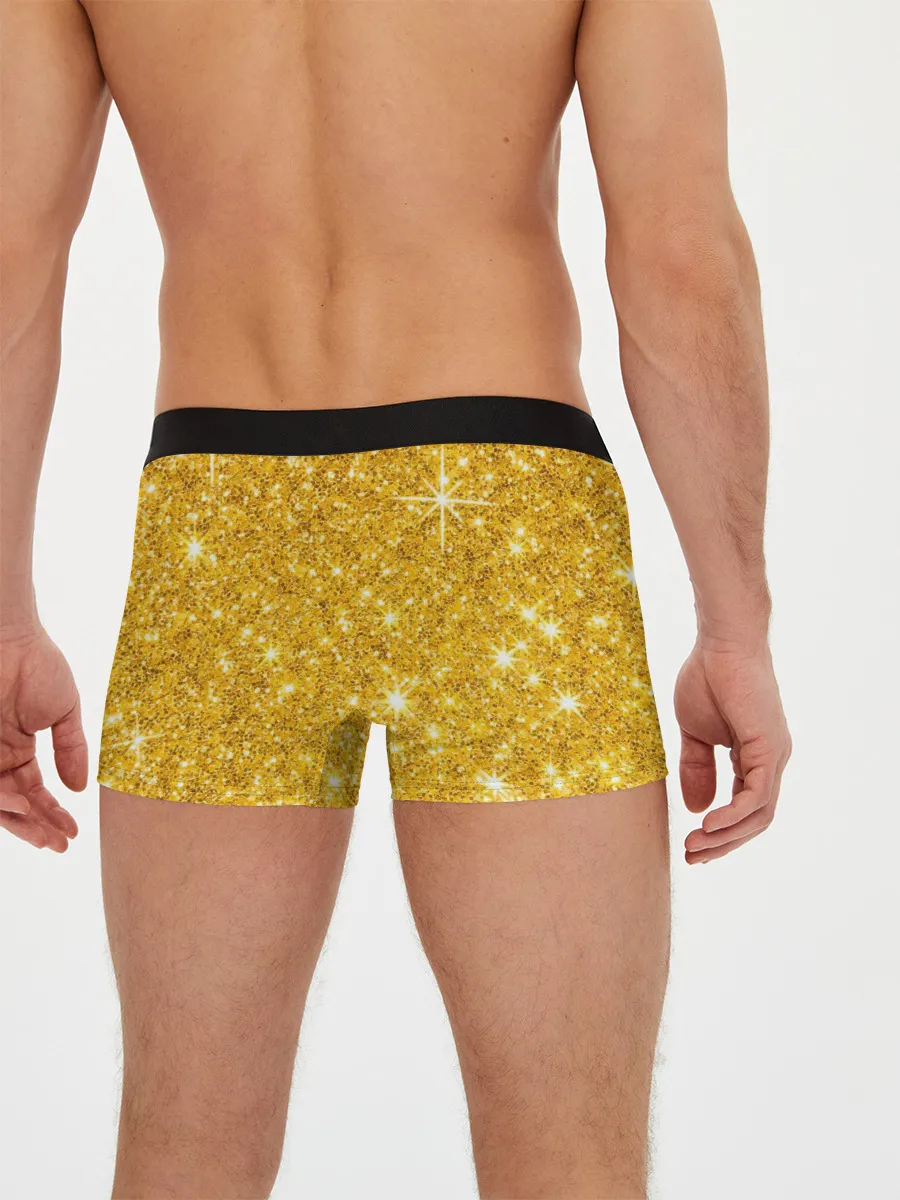 Мужские трусы боксеры / Золотой блеск