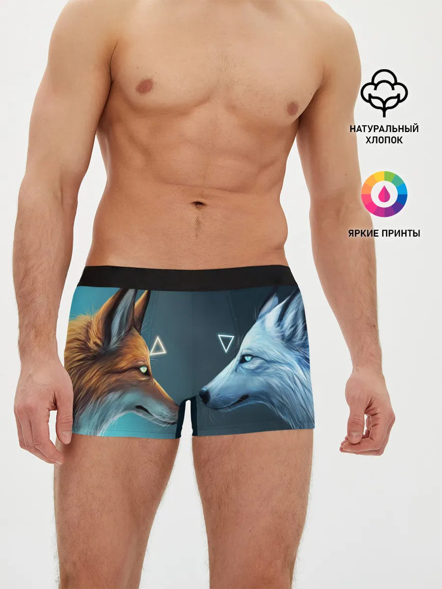 Мужские трусы боксеры / ЛИСА И ВОЛК