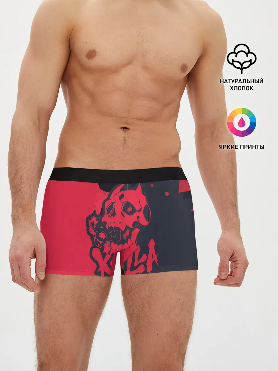Мужские трусы боксеры / KILLA красная