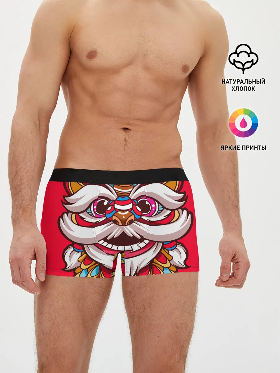 Мужские трусы боксеры / Морда Азиатского Льва