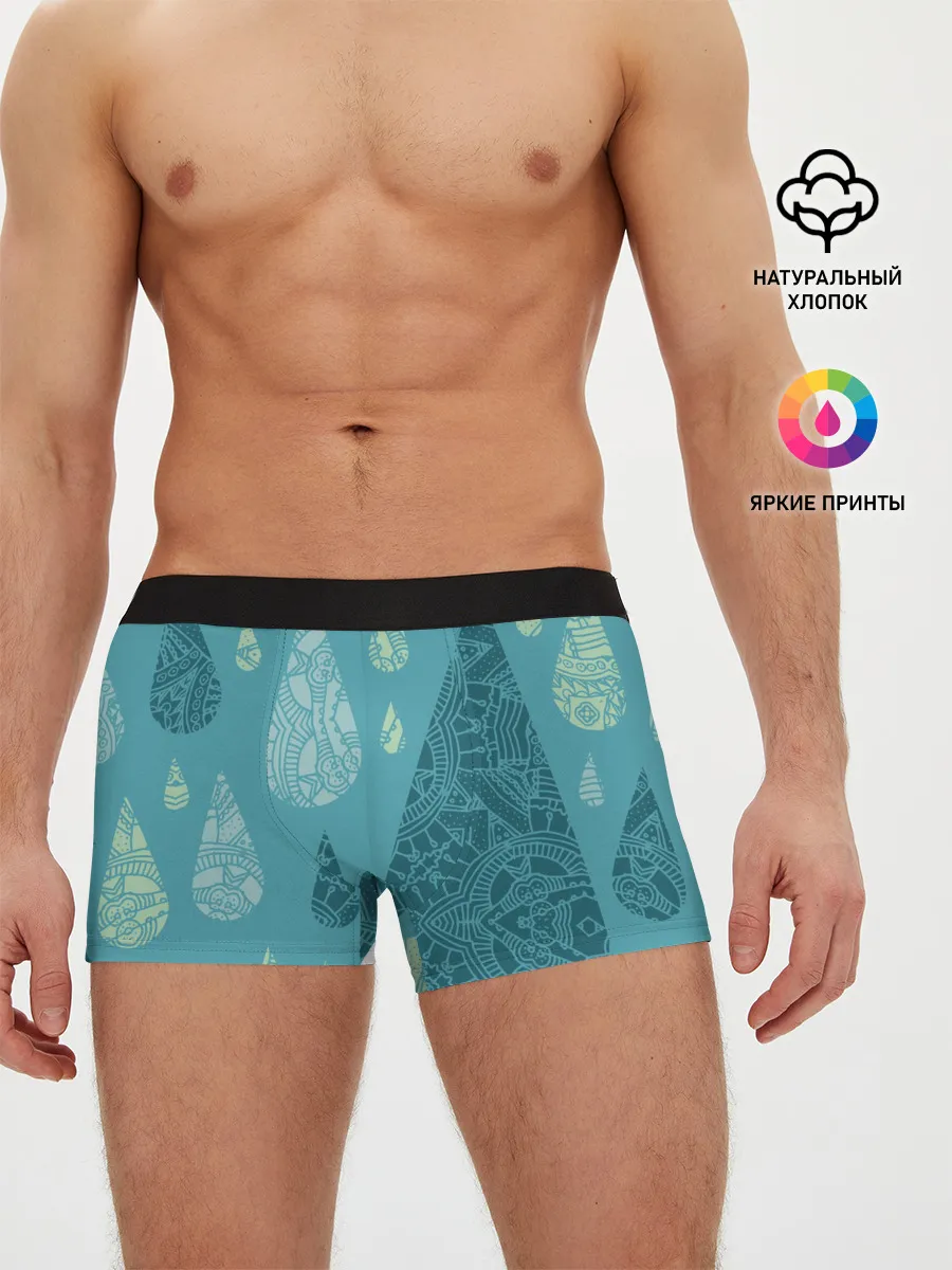 Мужские трусы боксеры / Лесной узор