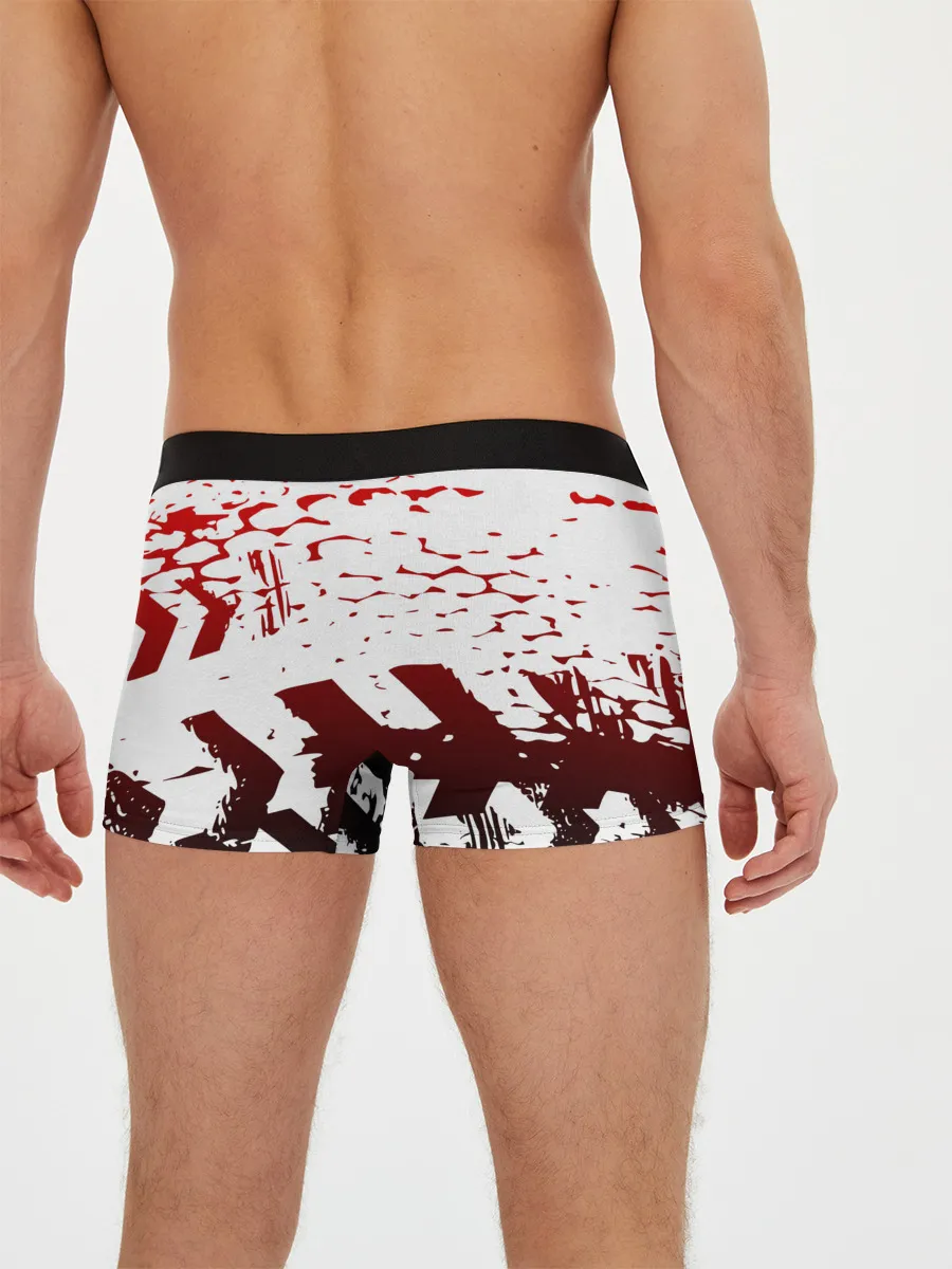 Мужские трусы боксеры / KILLA красные следы
