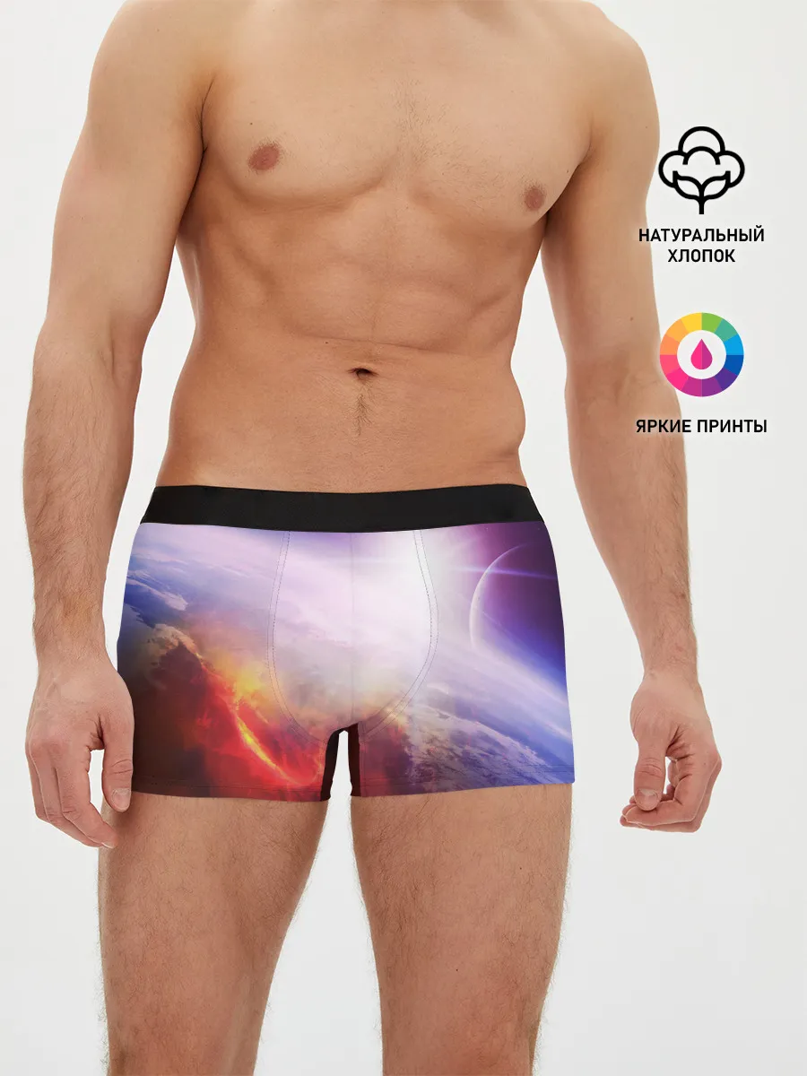 Мужские трусы боксеры / Звезды в неоне