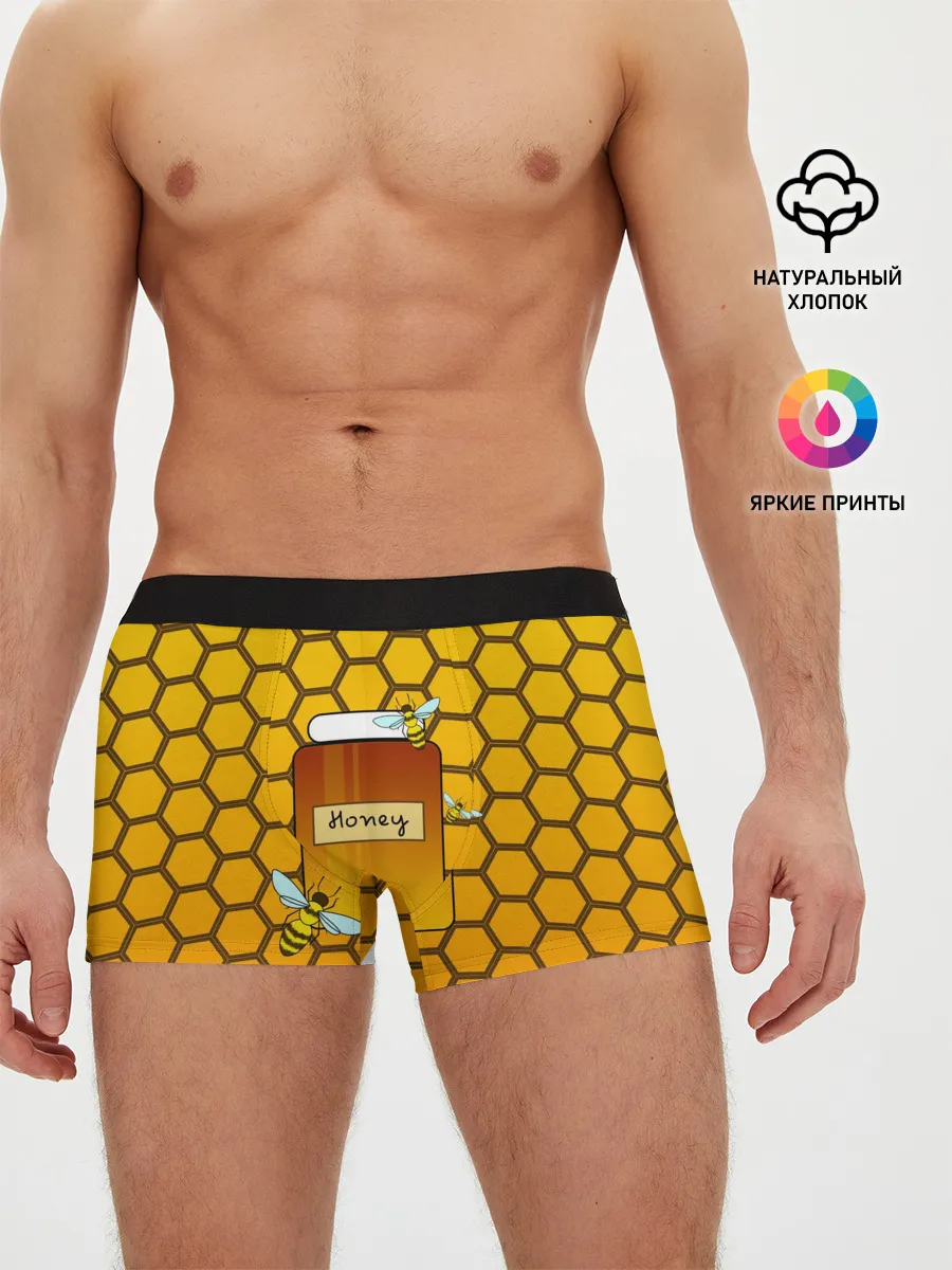 Мужские трусы боксеры / Сладкий мёд