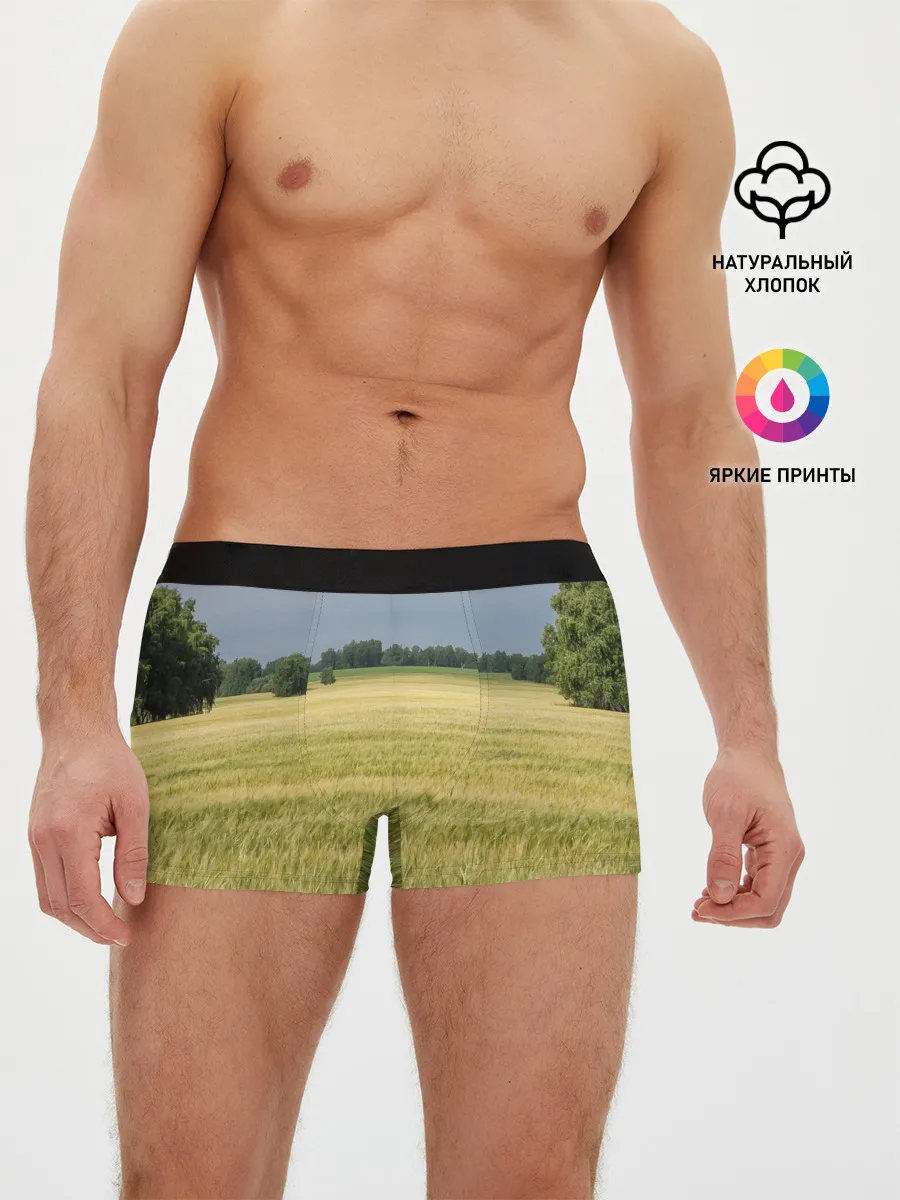Мужские трусы боксеры / Пшеничное поле