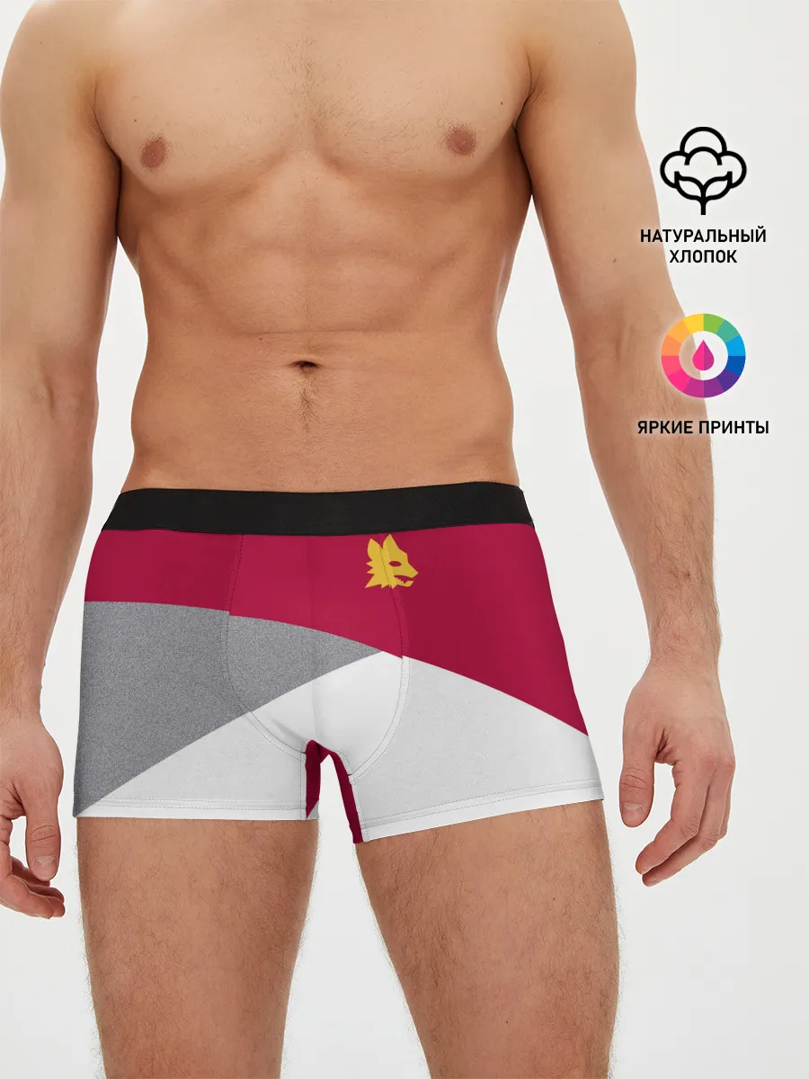 Мужские трусы боксеры / AS Roma | Red Design 21/22