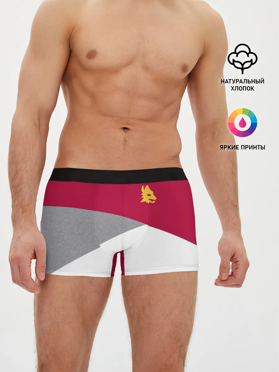 Мужские трусы боксеры / AS Roma | Red Design 21/22