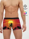 Мужские трусы боксеры / Пальмы на фоне моря