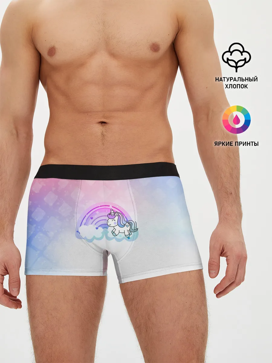 Мужские трусы боксеры / Единорог