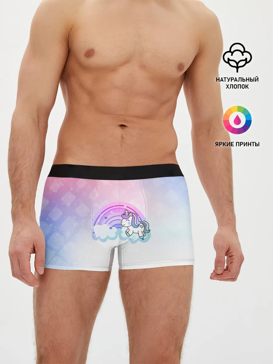 Мужские трусы боксеры / Единорог