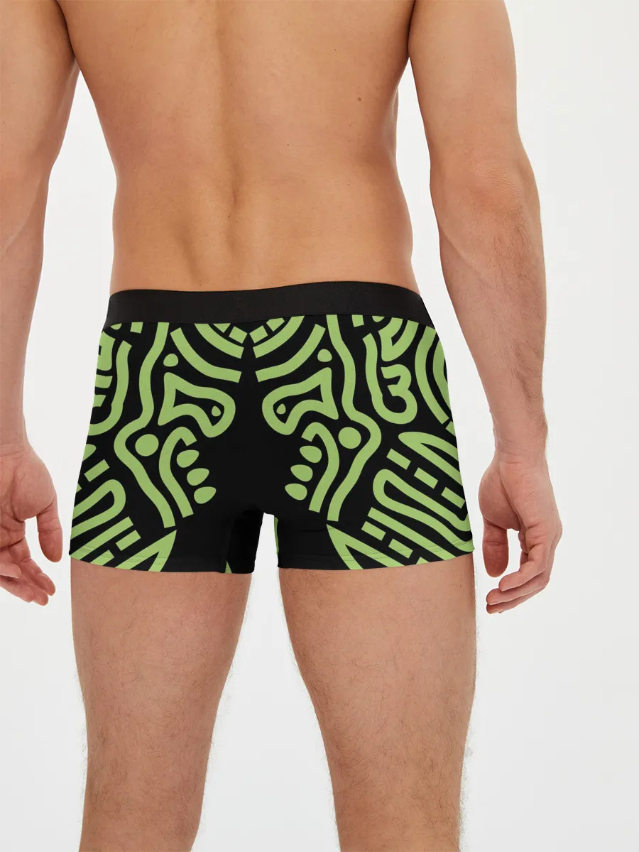 Мужские трусы боксеры / узор тату