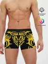 Мужские трусы боксеры / Узор жёлтый